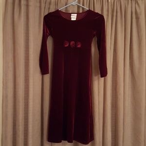 Girl's long velvet dress